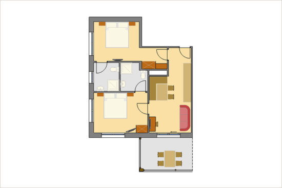 Grundriss - Apartment Typ B in Radstadt, Salzburger Land