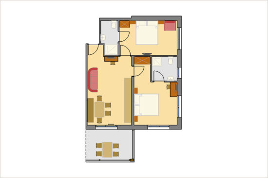 Grundriss - Apartment Typ A in Radstadt, Salzburger Land